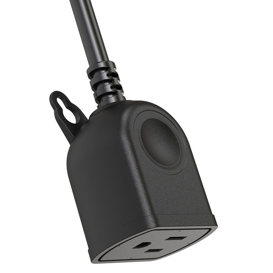 QY09-KPQ Basics Outdoor Indoor Extension Cord, 1250W/10A, 125V, 6 FT, Black