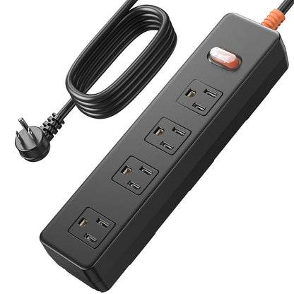 ZJ057-KPQ Surge Protector Power Strip, 6Ft Extension Cord with 3 Outlets, , IPX6 Heavy Duty Extension Cord for Indoor Outdoor, 1875W/15A, UL FCC IPX6 Listed (4AC Outlets )